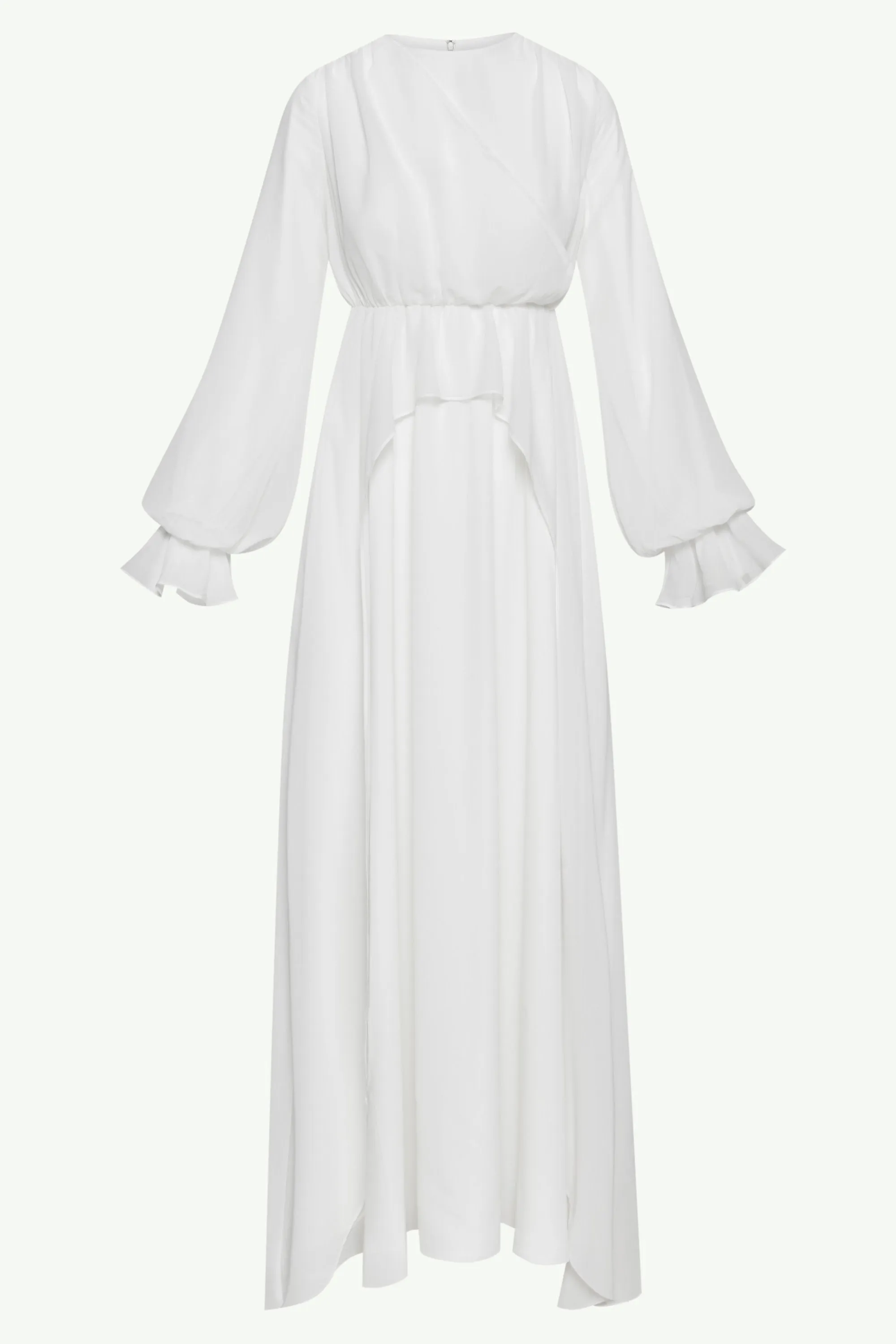 Aara Chiffon Maxi Dress - White