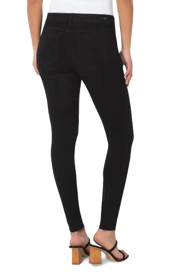 ABBY ANKLE SKINNY MID RISE BLACK JEAN