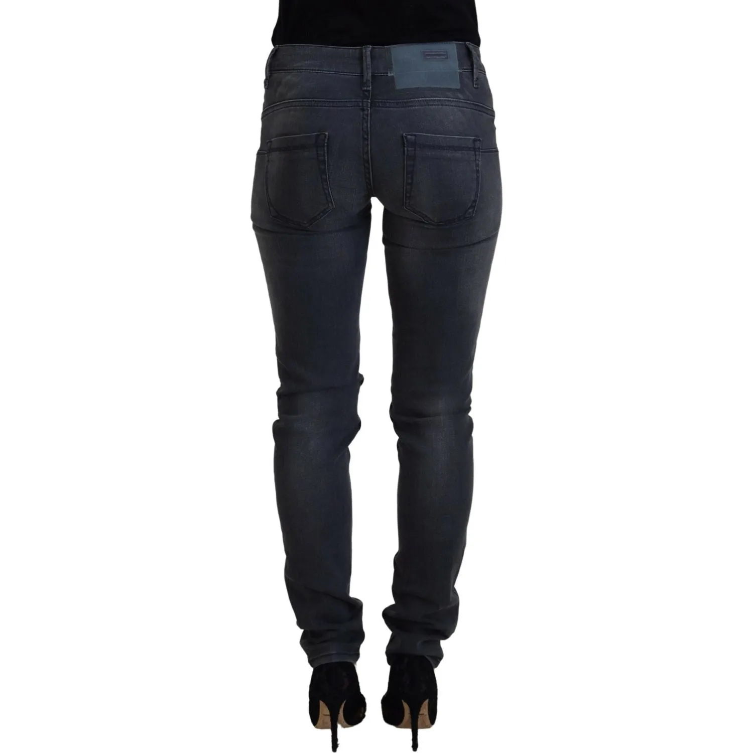 Acht Chic Gray Low Waist Skinny Jeans