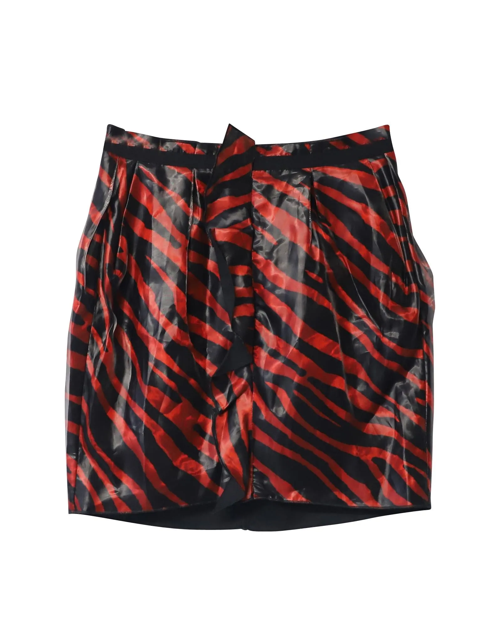 Animal Print Mini Skirt in Red Polyester by Isabel Marant