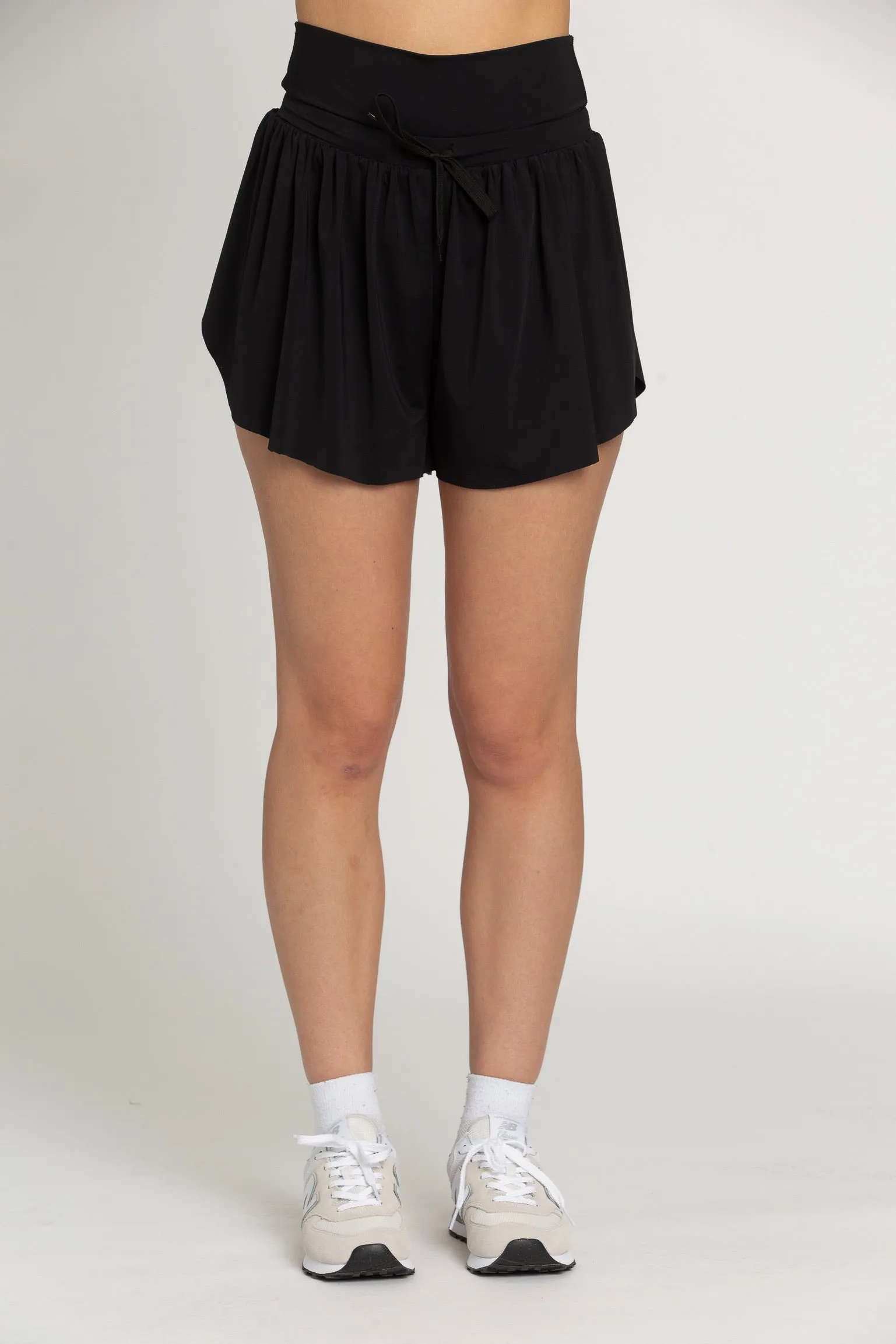 Black Go-with-the-Flow Athletic Shorts