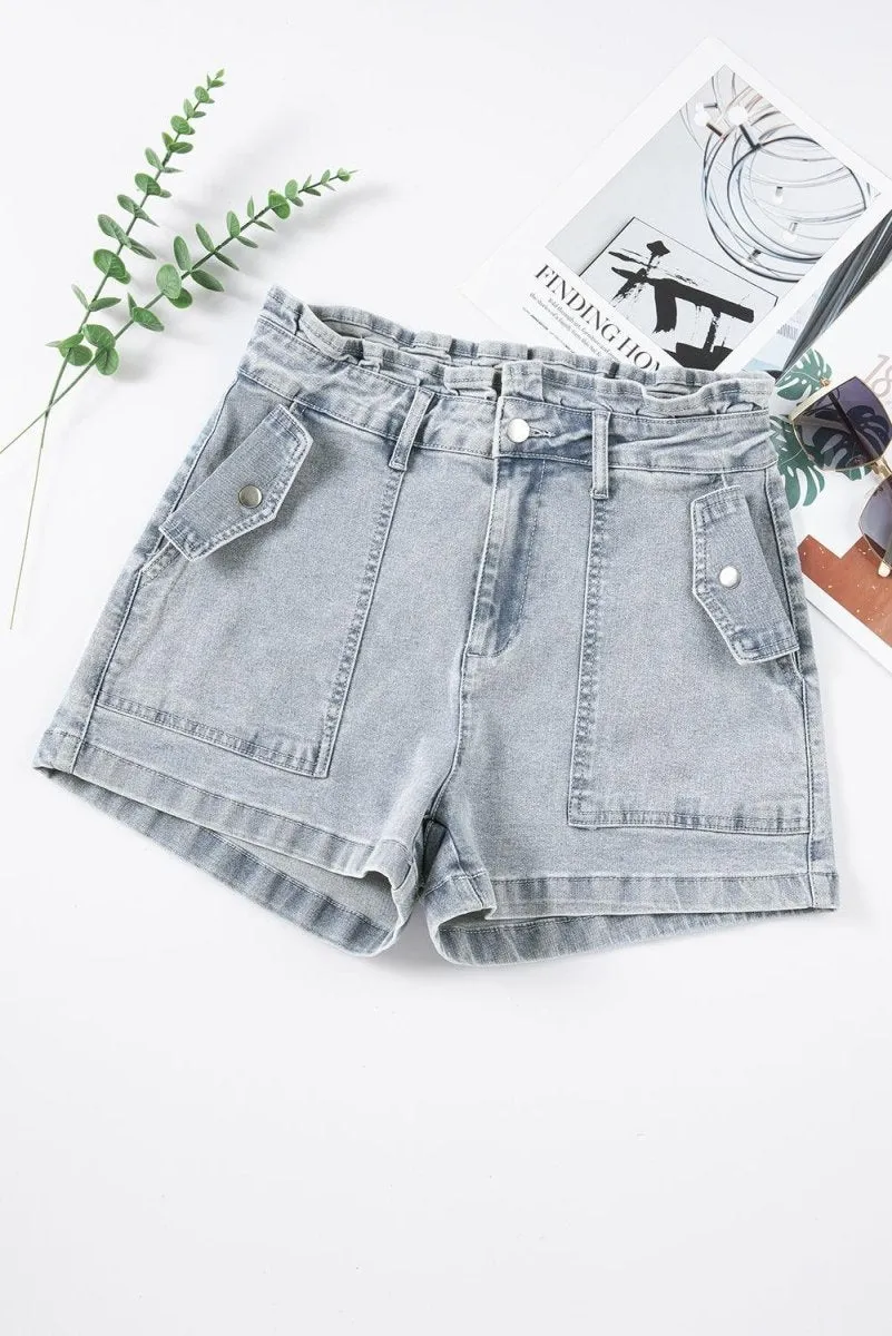 Brenda Ruffled High Waist Denim Shorts