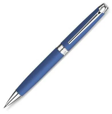 Caran d'Ache Leman Matte Blue Silver Mechanical Pencil