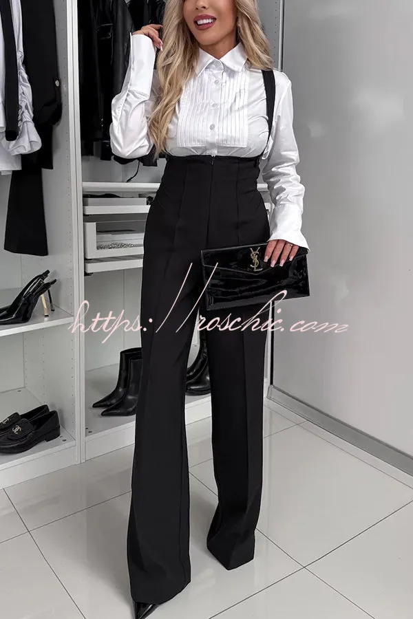 Classic Original Pleated Bow Tie-up Shirt Neck Long Sleeve Blouse