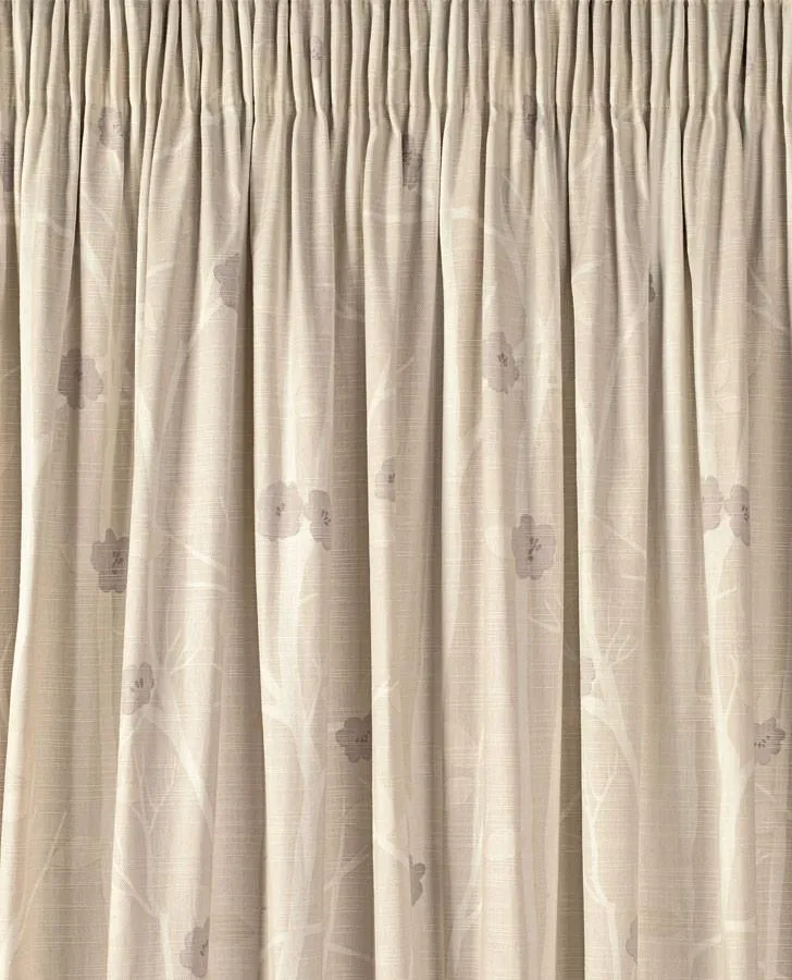 Cottonwood Natural Pencil Pleat Ready Made Curtains