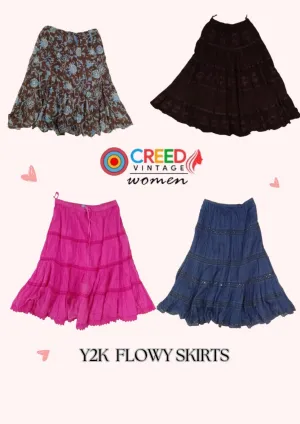 CR2857 Y2K Flowy Skirts - 8 Pcs