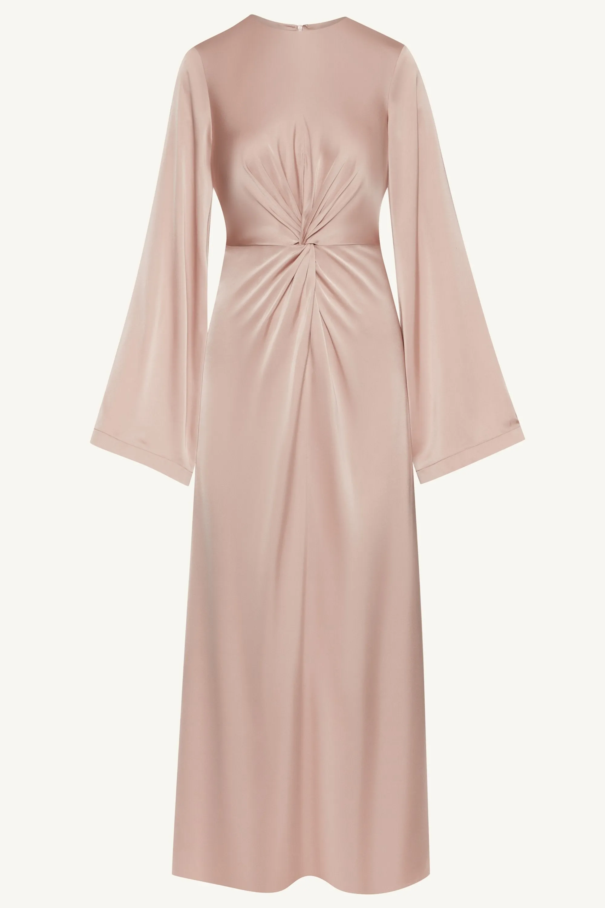 Duha Satin Twist Front Maxi Dress - Pink Jasmine