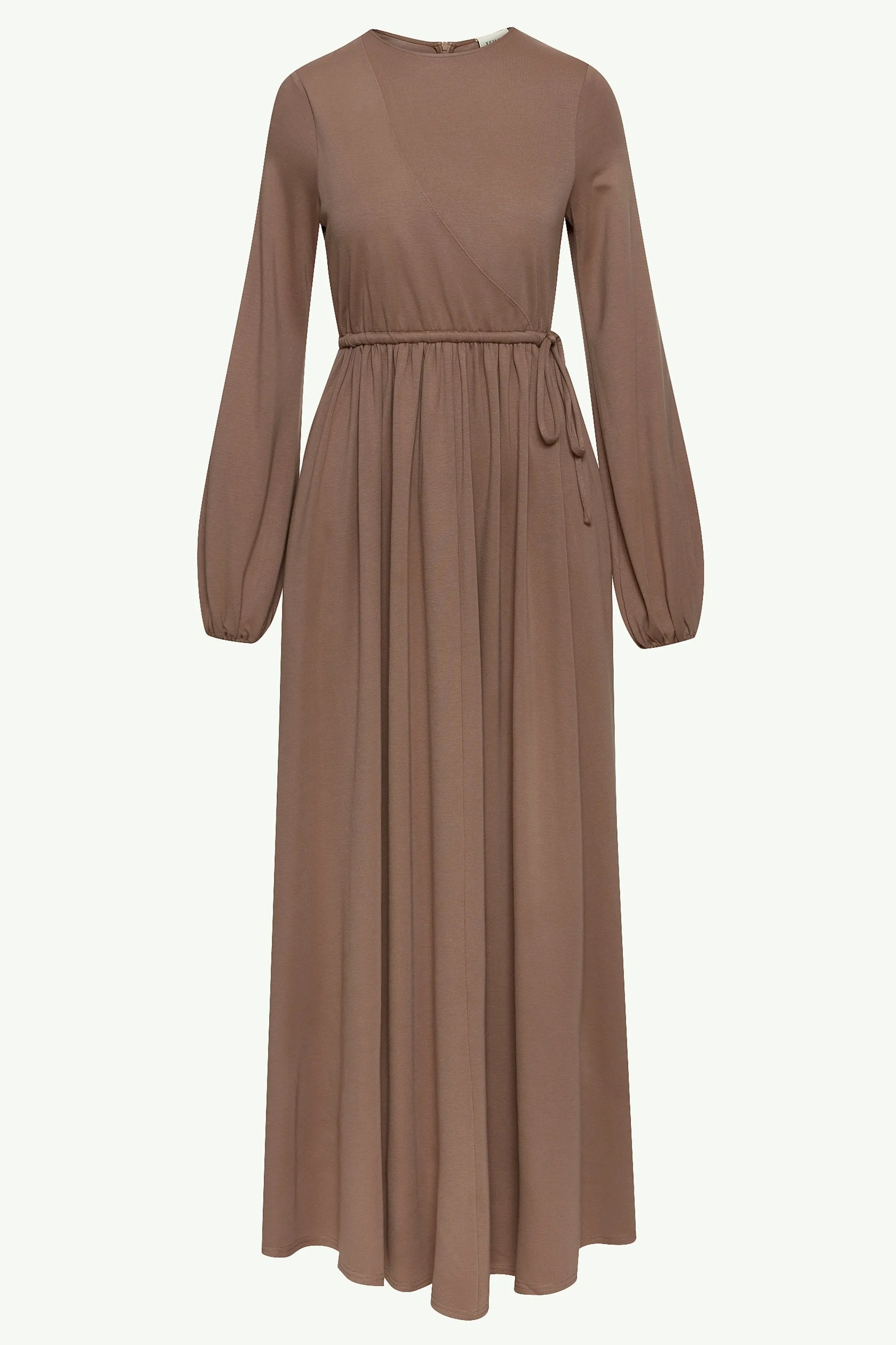 Emma Jersey Elastic Waist Maxi Dress - Taupe