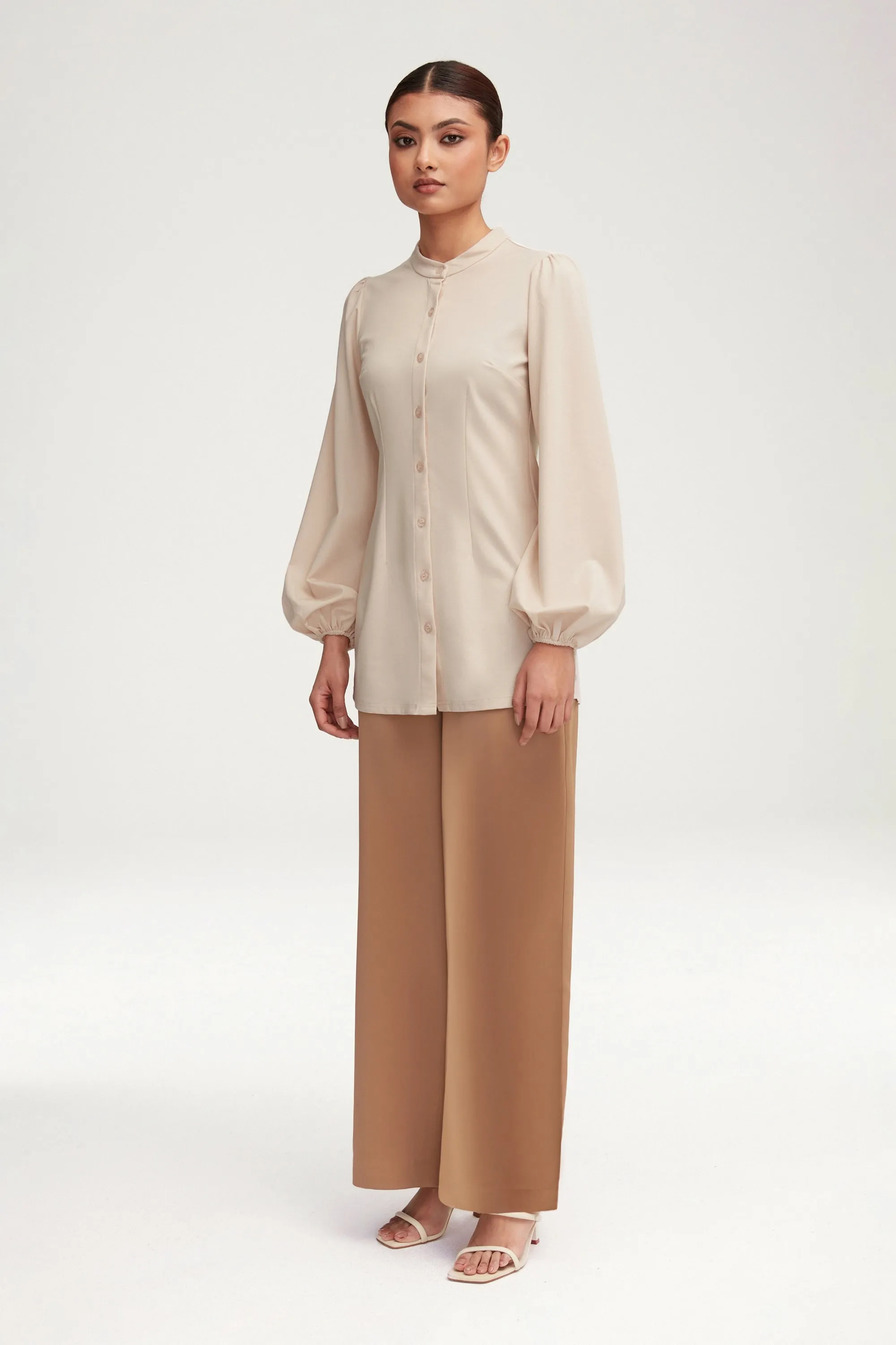 Essential Ultra Wide Leg Pants - Caffe