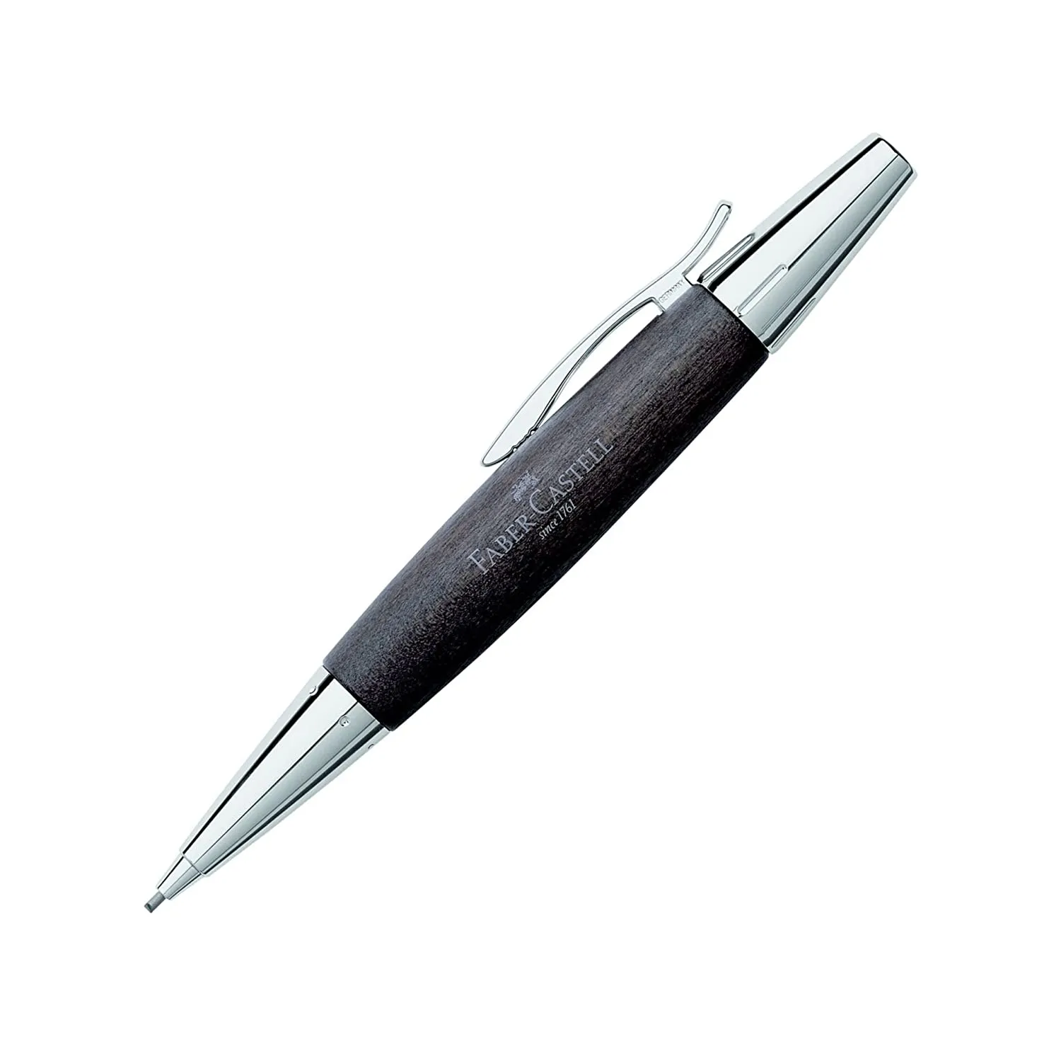 FABER-CASTELL PROP PENCIL WOOD CHROME BLACK