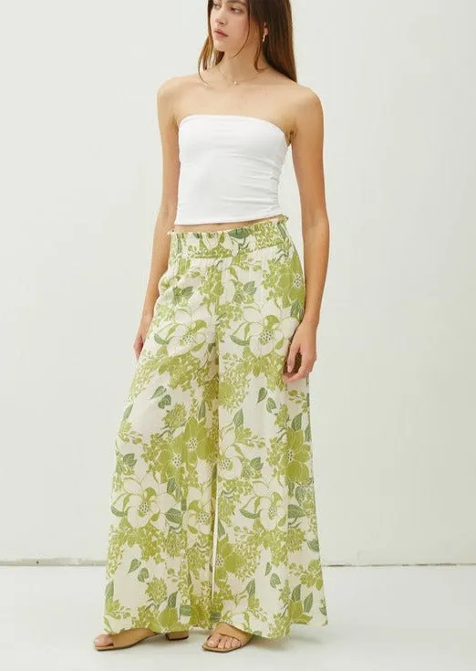 FINAL SALE - Farrah Wide Leg Smocked Pants