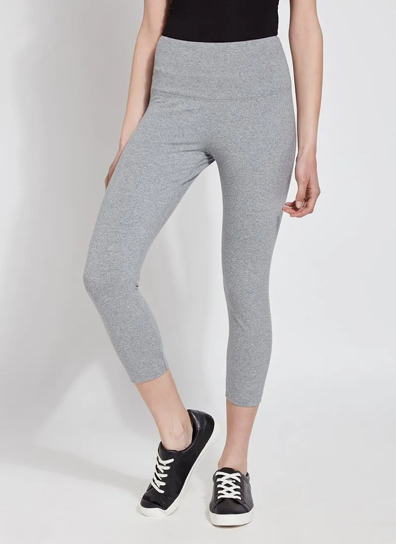 Flattering Cotton Crop Legging, Grey Melange