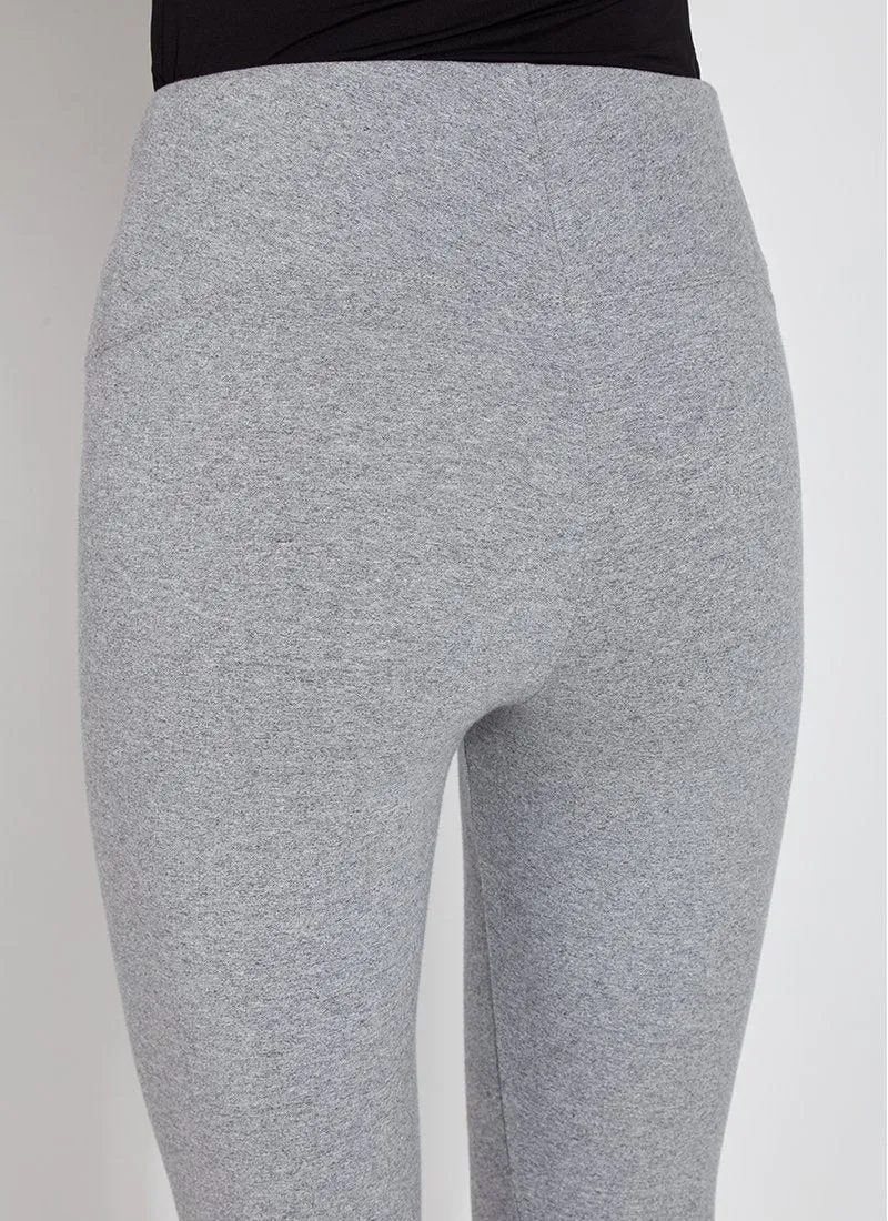 Flattering Cotton Crop Legging, Grey Melange