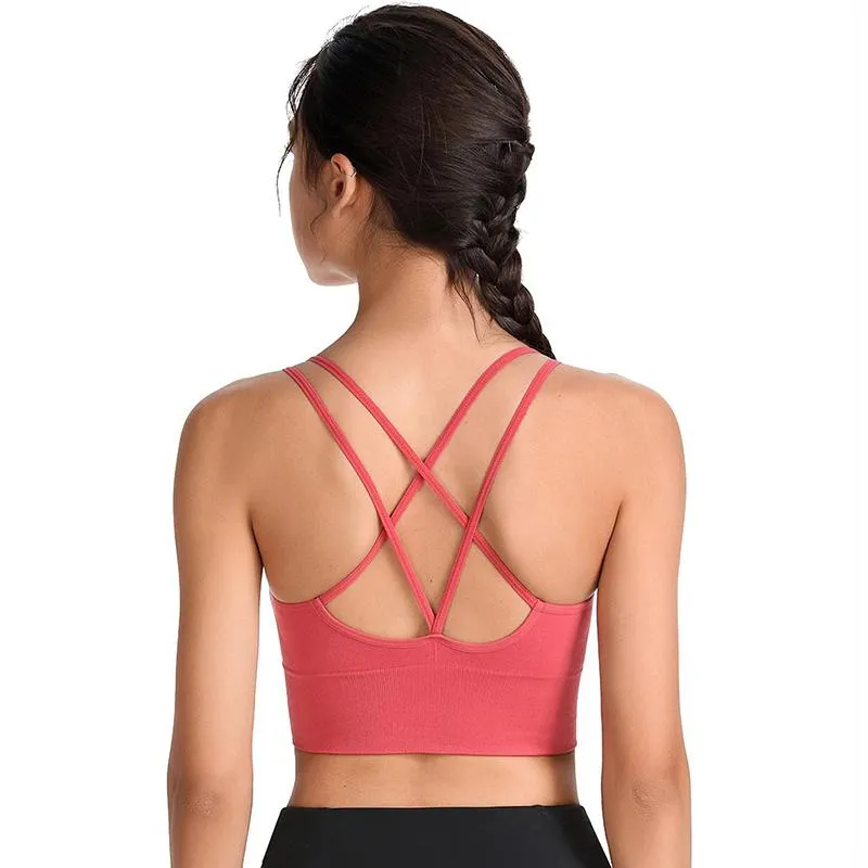 Flattering Crisscross Strap Sportswear Bra