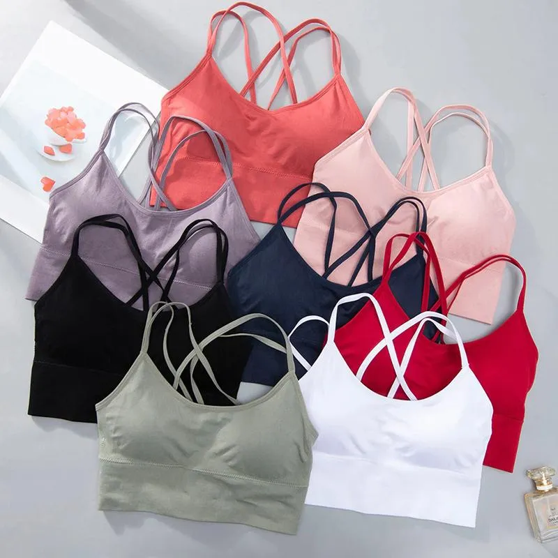 Flattering Crisscross Strap Sportswear Bra