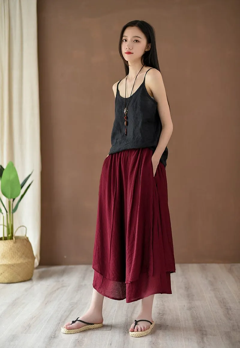 Flowy 3/4 Length Palazzo Pants | Zen