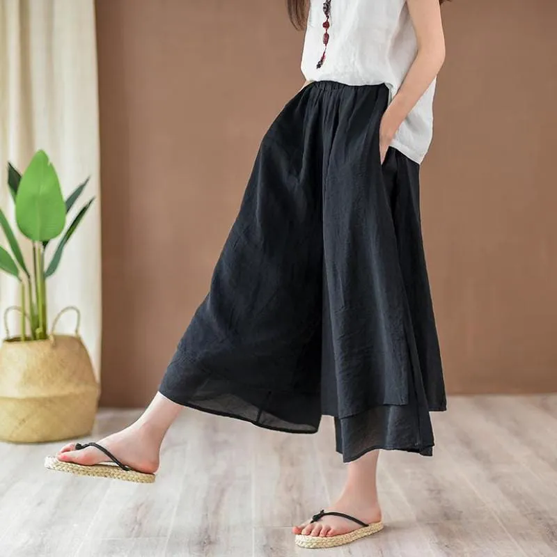 Flowy 3/4 Length Palazzo Pants | Zen