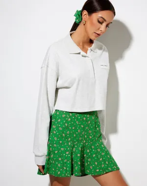 Gaelle Mini Skirt in Paisley Fun Green