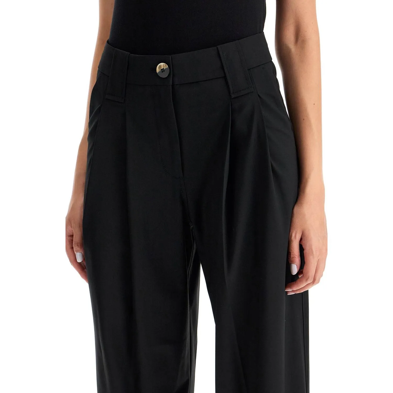 Ganni "flowy trousers with two pleat”