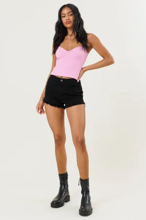 High Waist Denim Shorts - Vibrant M.i.U