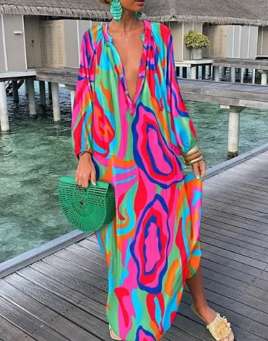 Hot Colors Maxi Dress - OS