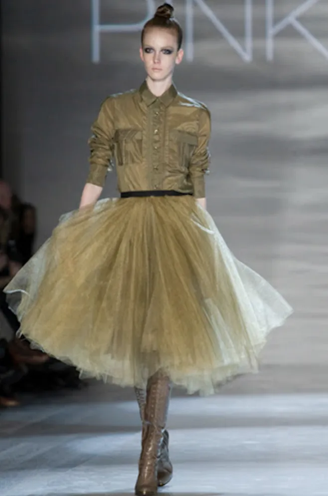 Khaki Polyamide Tulle