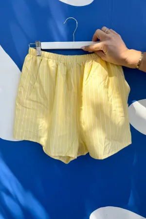 Malmo Shorts, Yellow Pinstripe