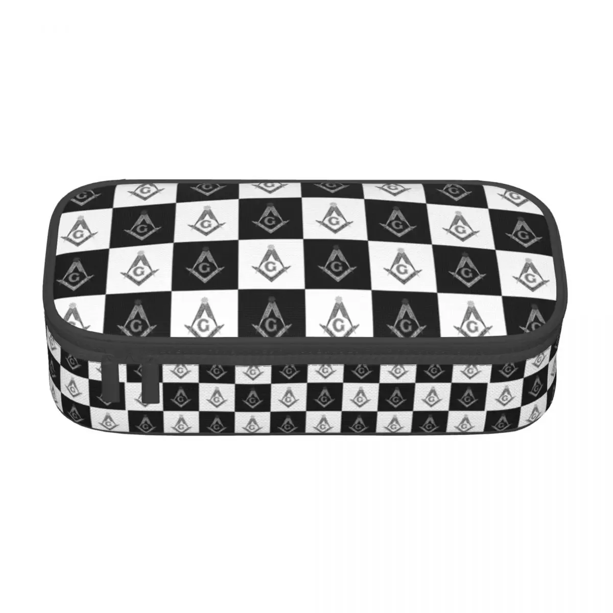 Master Mason Blue Lodge Office Tools Case - Checkered Pattern