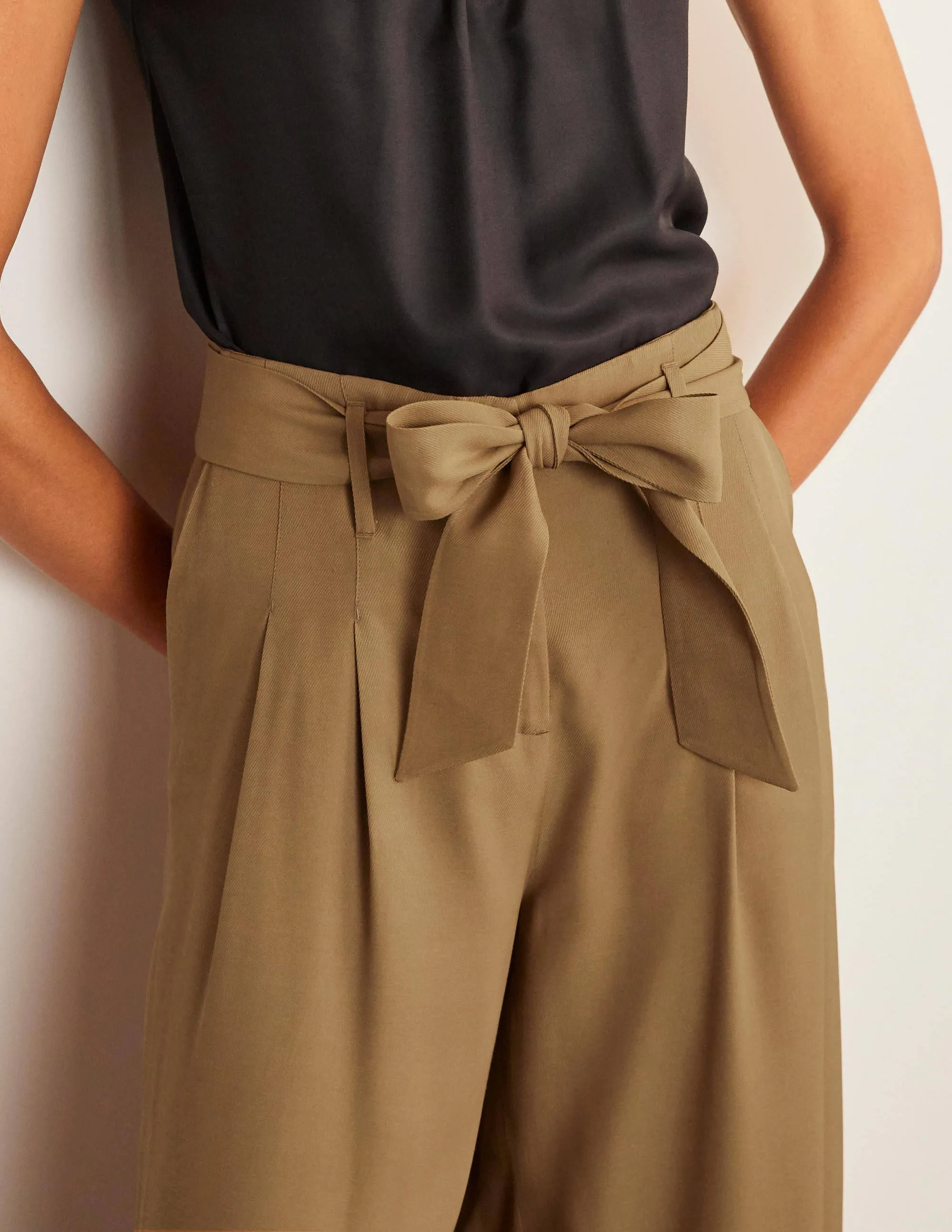 Melville Tie Waist Culottes-Camel