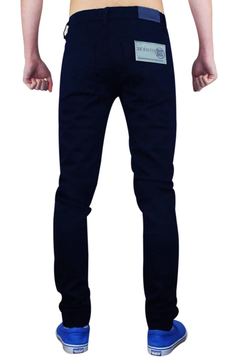 Mens Designer Skinny Slim Fit Stretch Chino Jeans