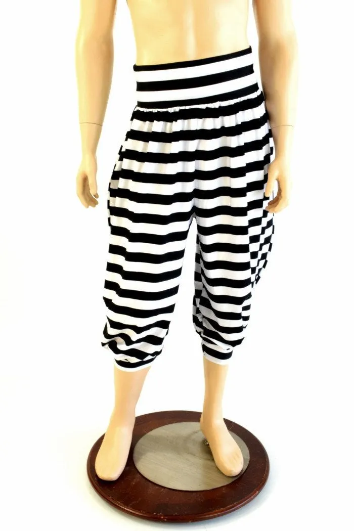 Michael Pants in Black & White Stripe