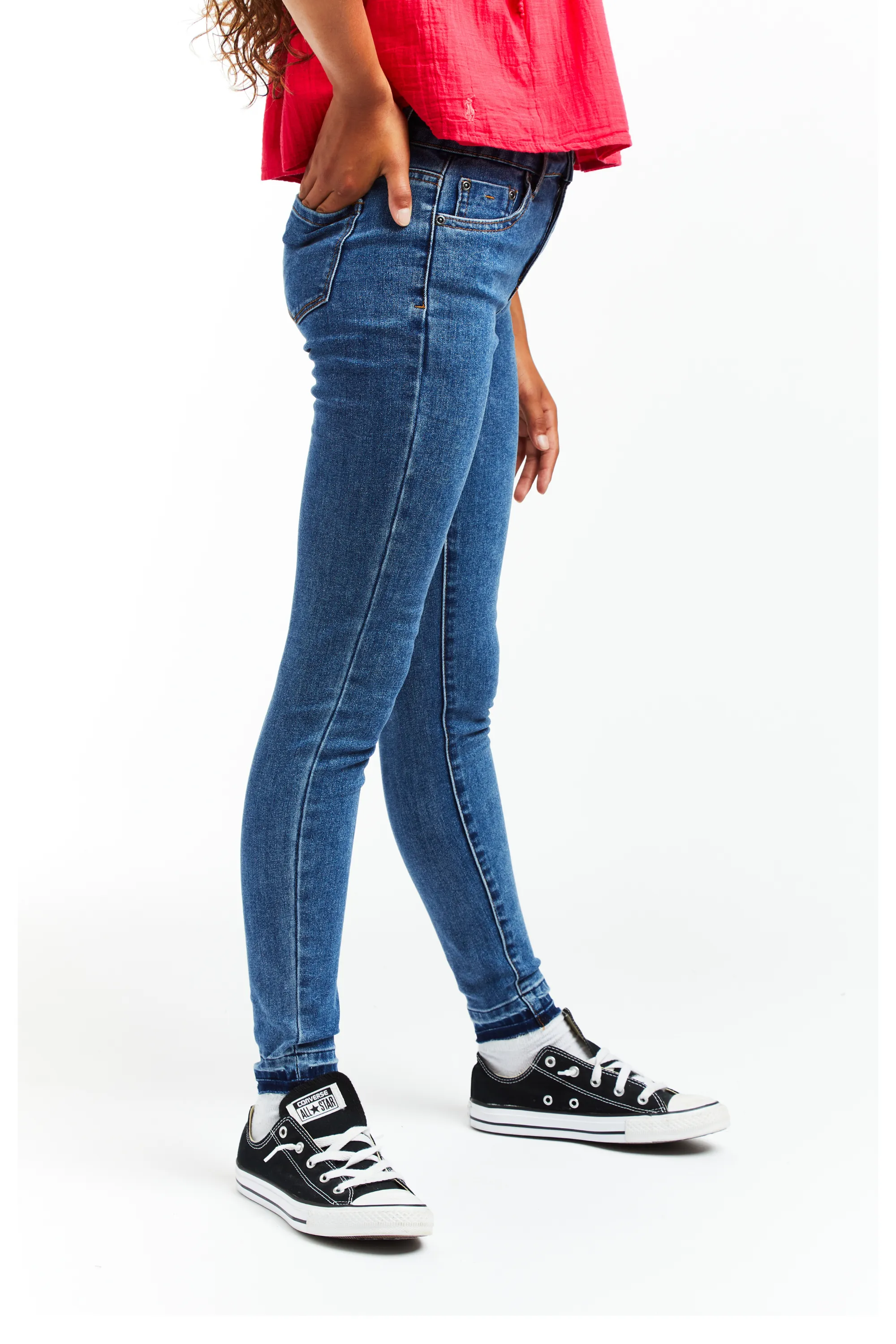 Nina - High Rise Skinny With Released Hem