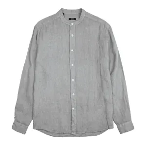 Palm Desert Light Grey Linen Button Up