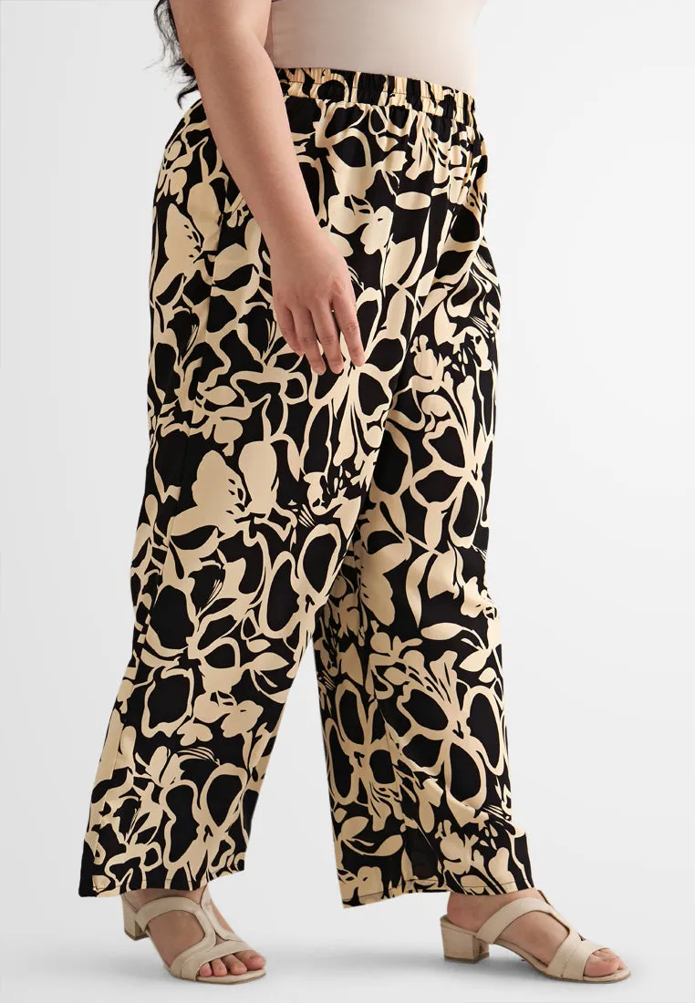 Pauline Printed Loose Fit Flowy Pants