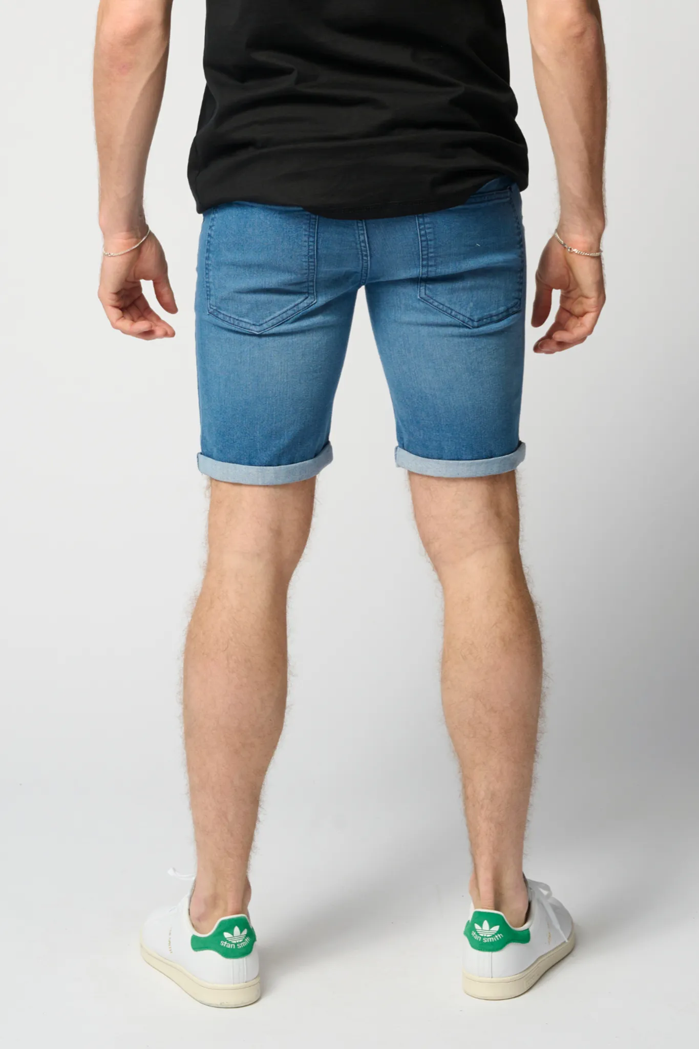 Performance Denim Shorts - Denim Blue