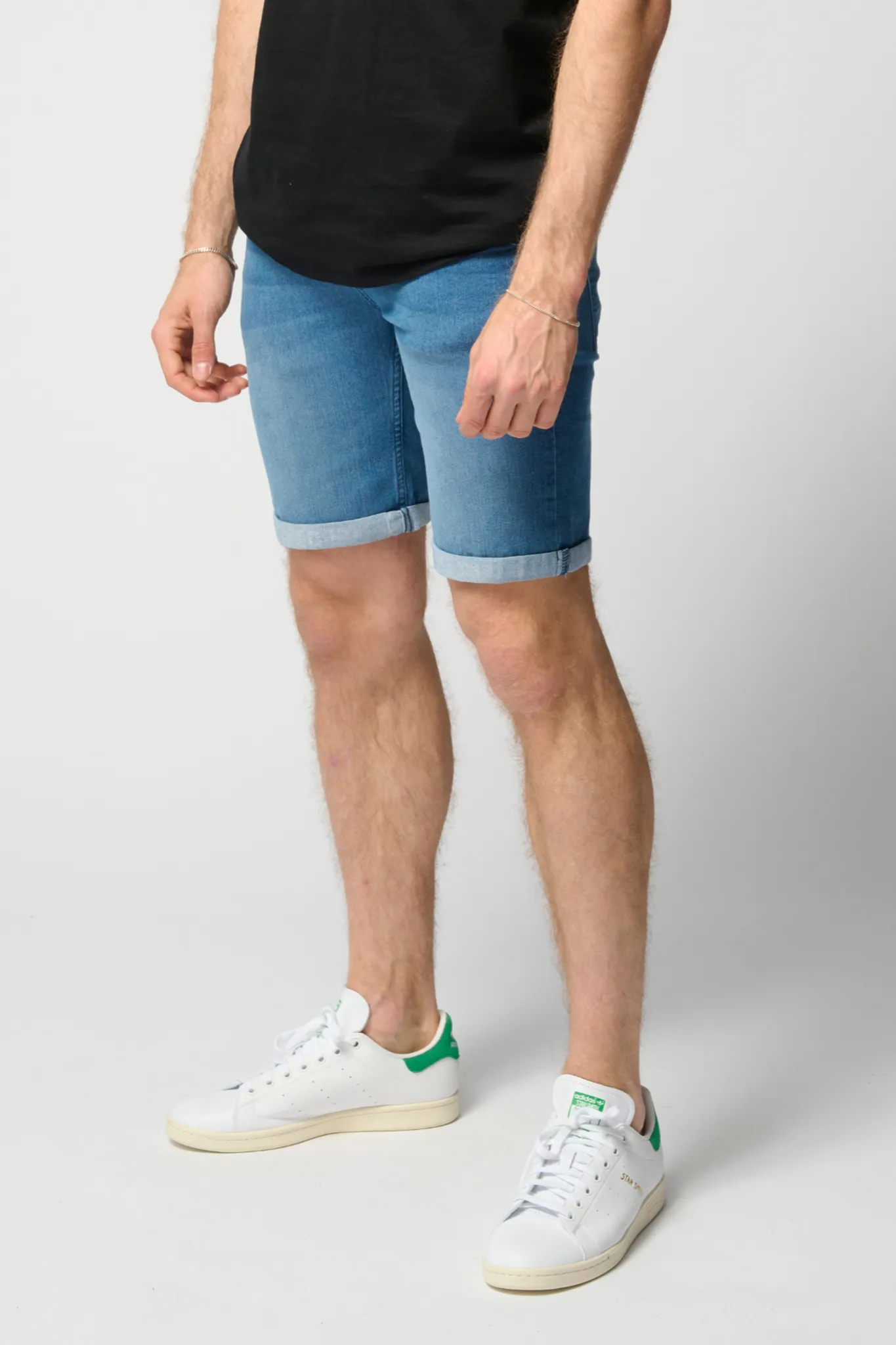 Performance Denim Shorts - Denim Blue