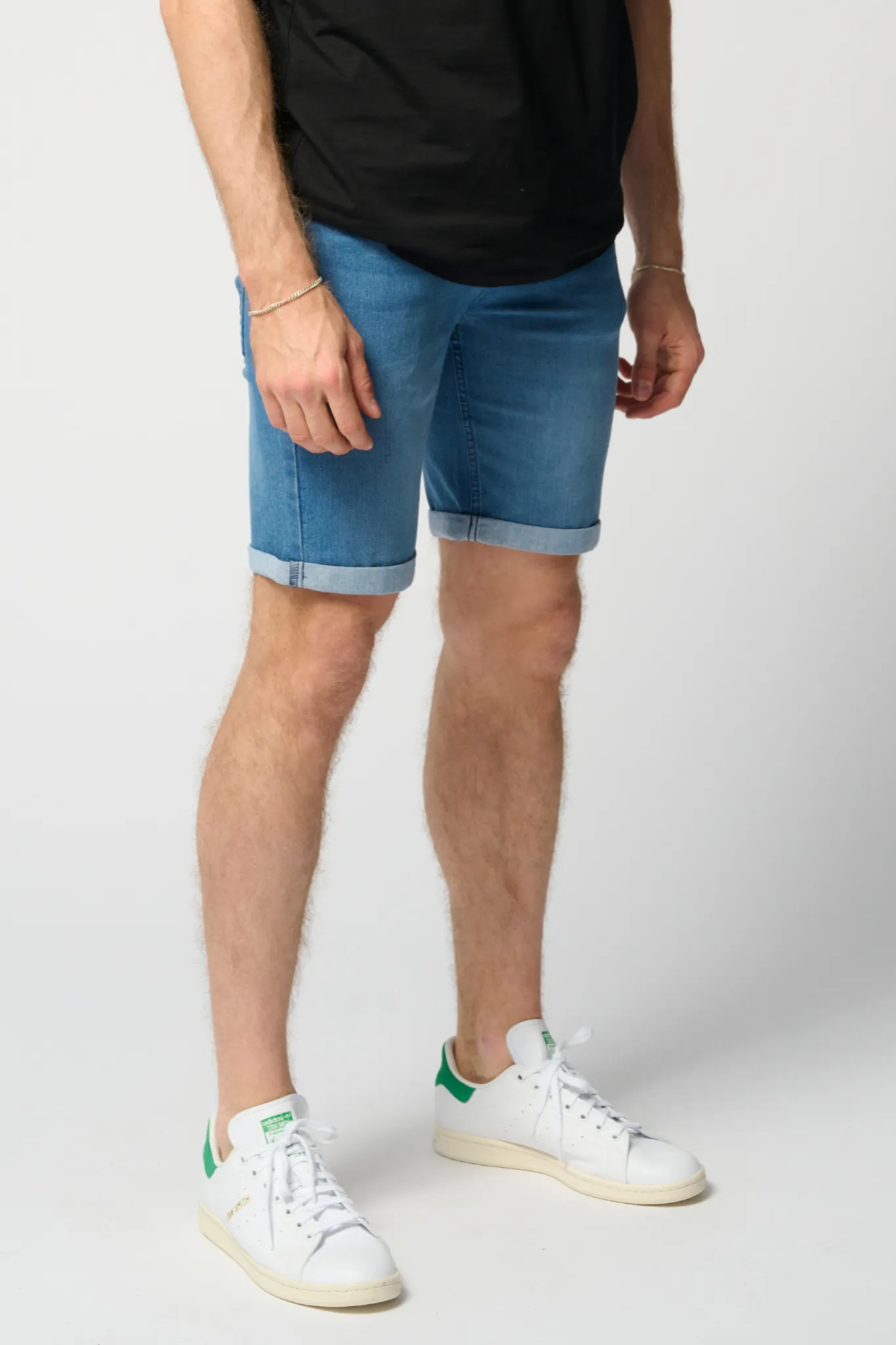 Performance Denim Shorts - Denim Blue