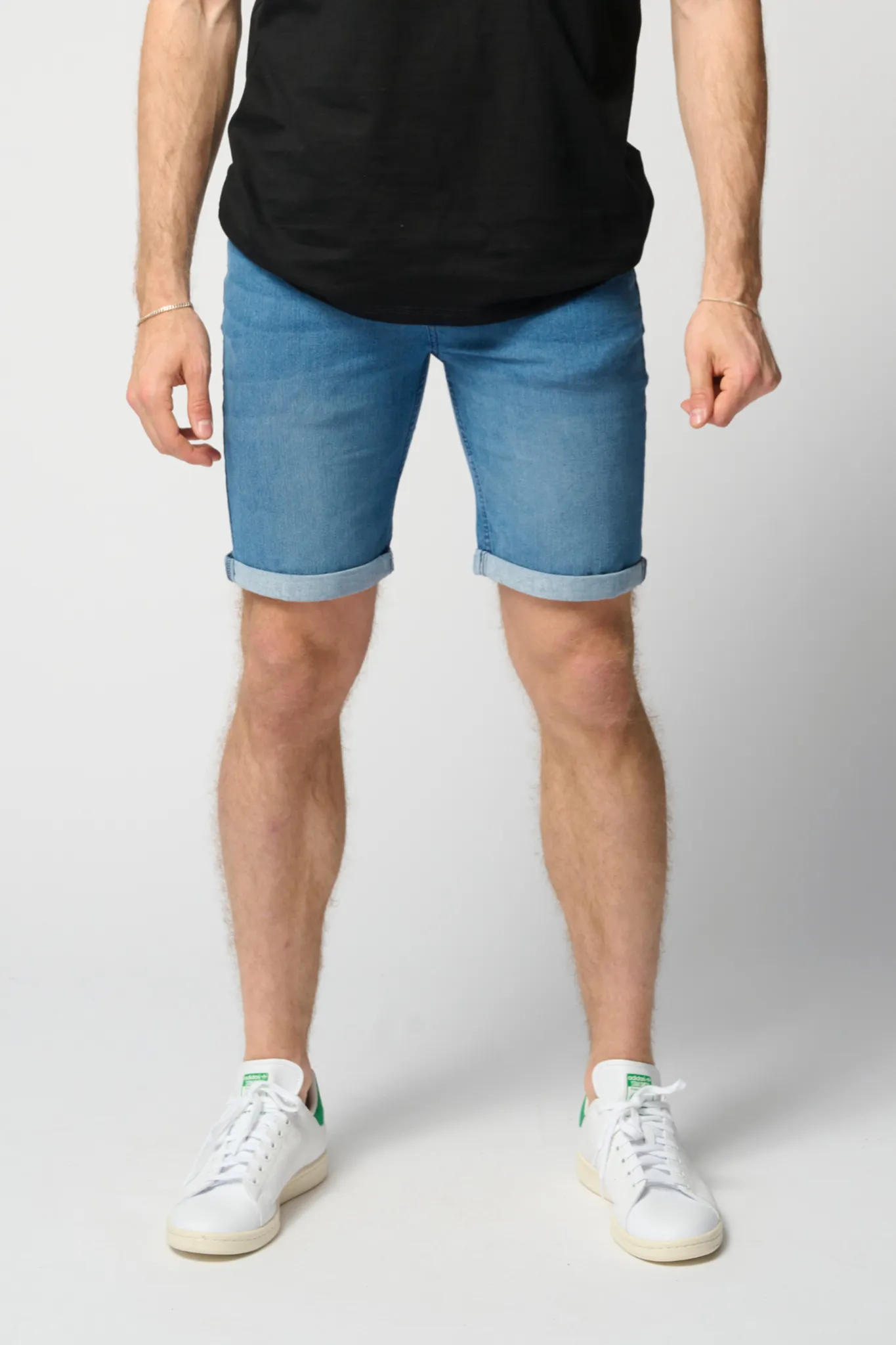 Performance Denim Shorts - Denim Blue