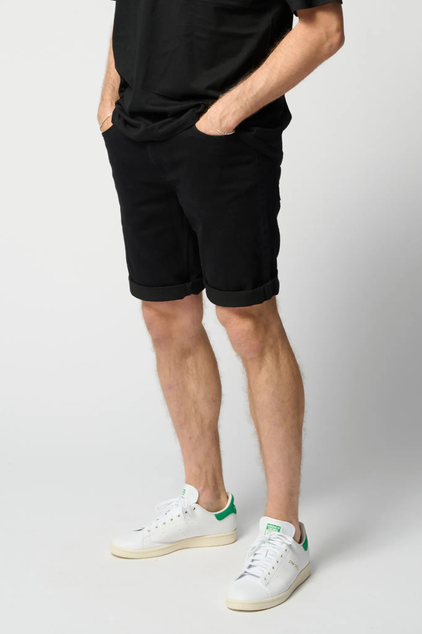 Performance Denim Shorts - Jet Black