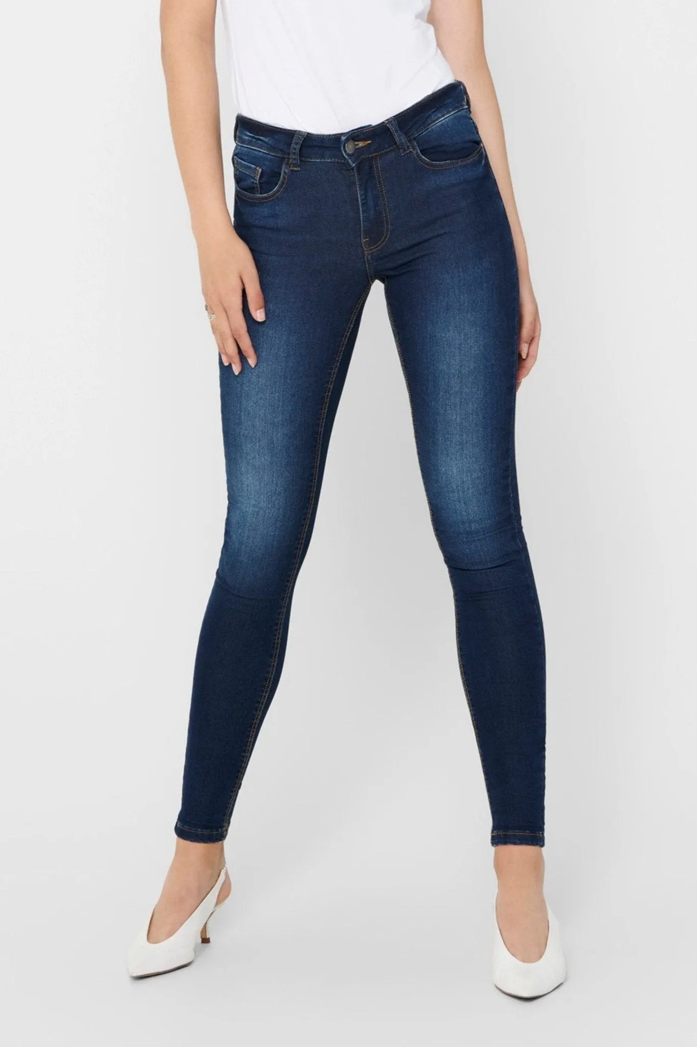 Performance Jeans - Blue denim (mid-waist)