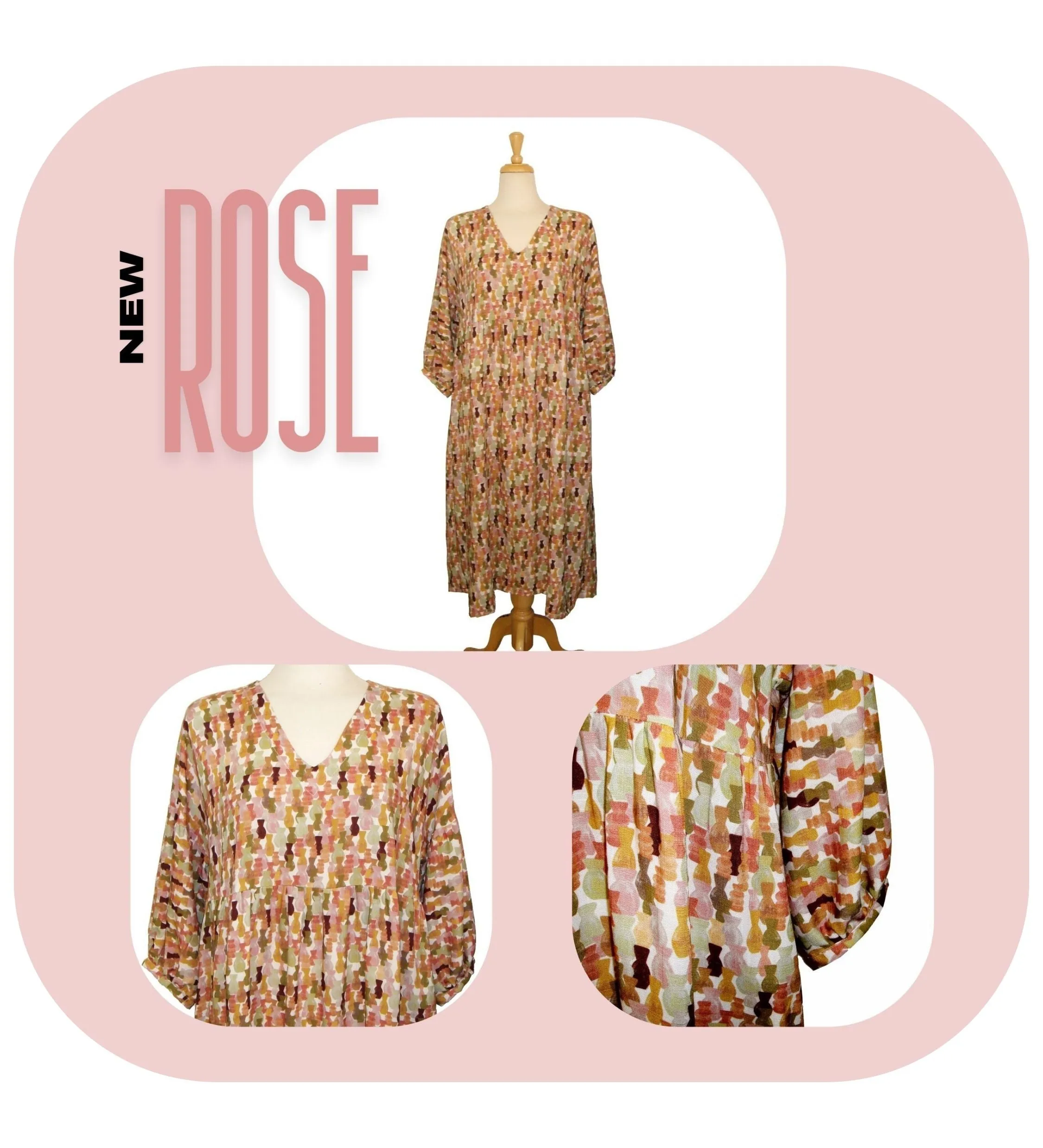 Rose Midi Dress - Vases