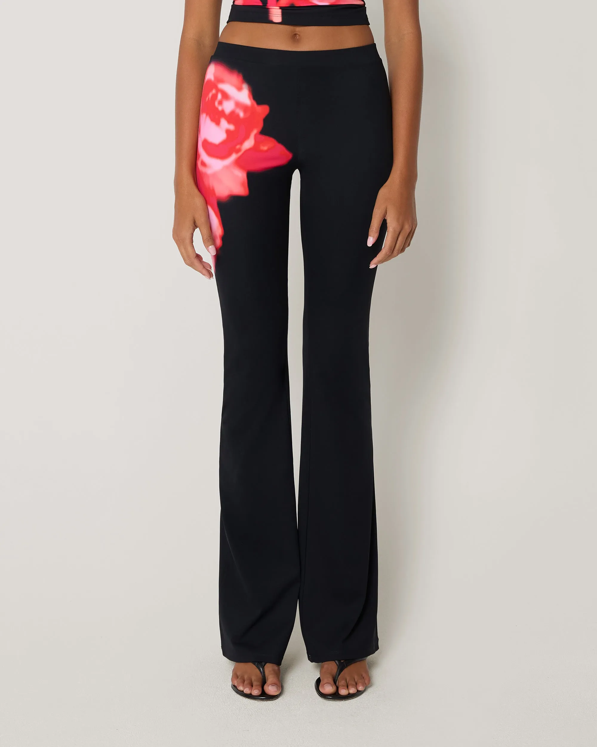 Smooth Stretch Low Rise Pant | Black Peony