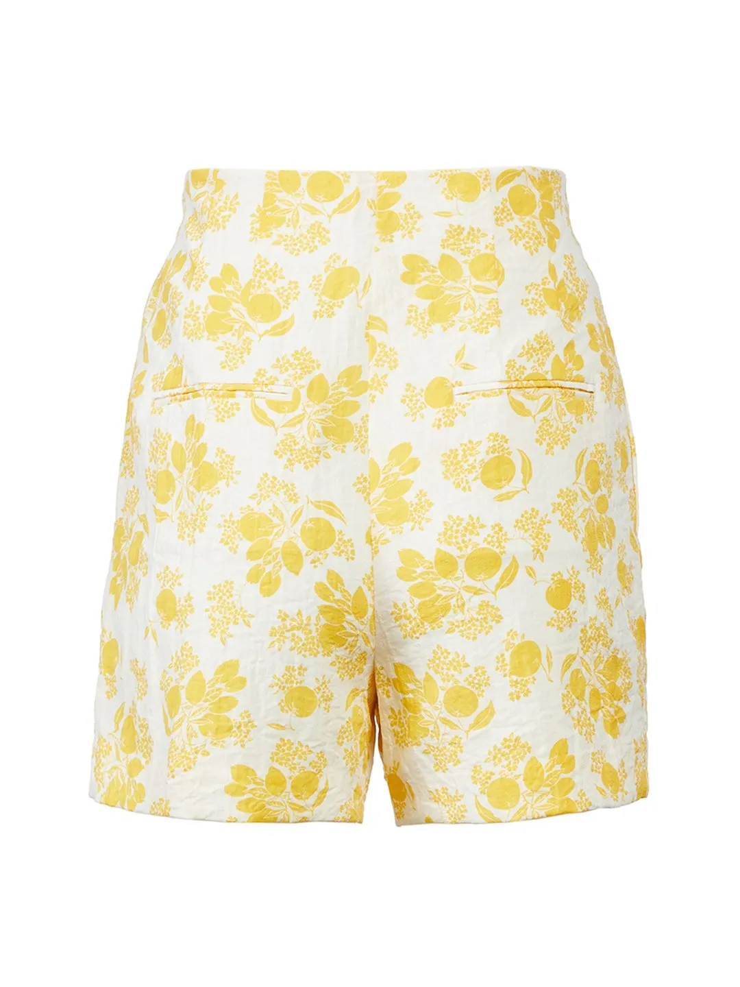 The Paper Bag Short Printed in Bright Daffodil