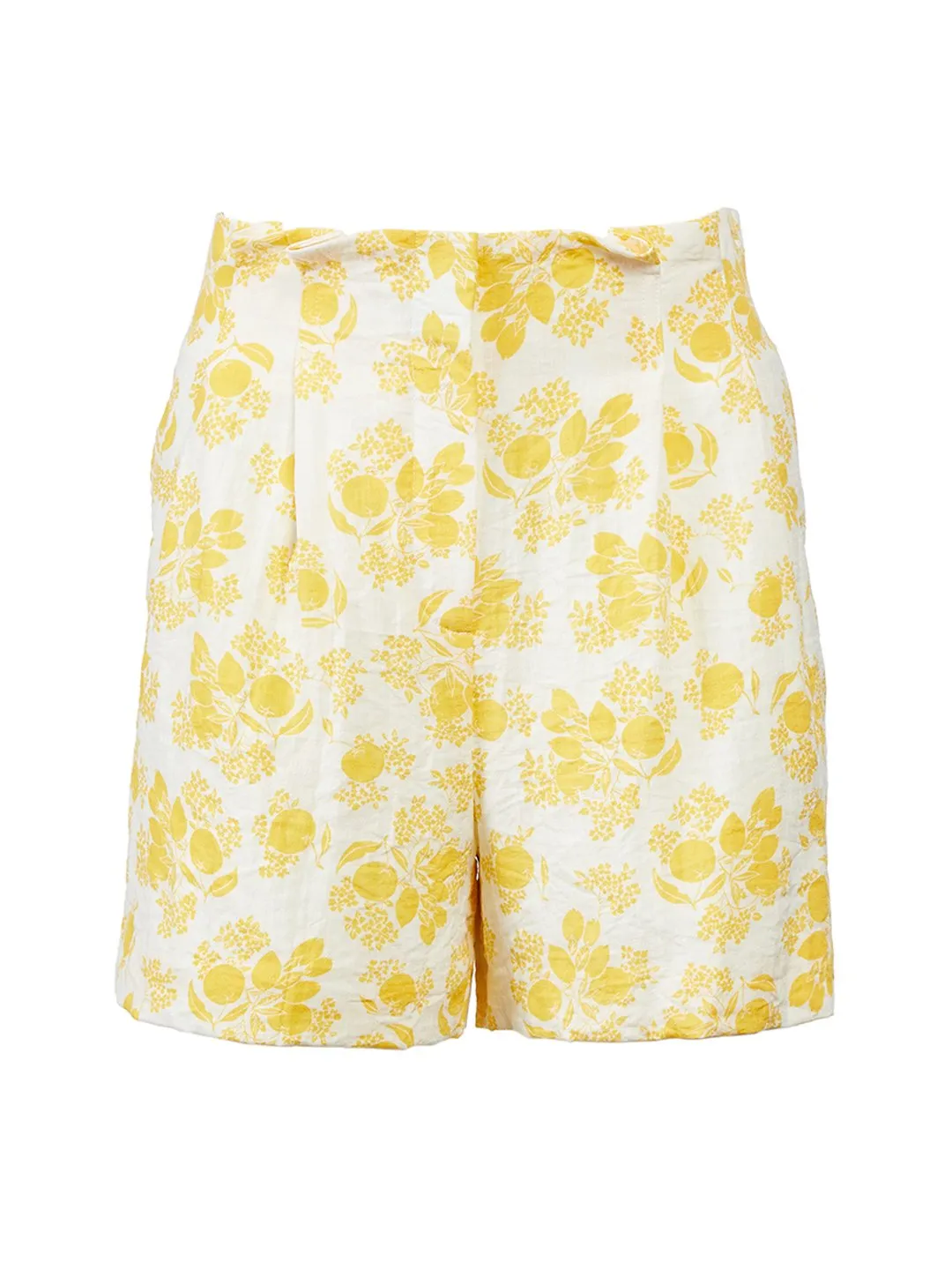 The Paper Bag Short Printed in Bright Daffodil