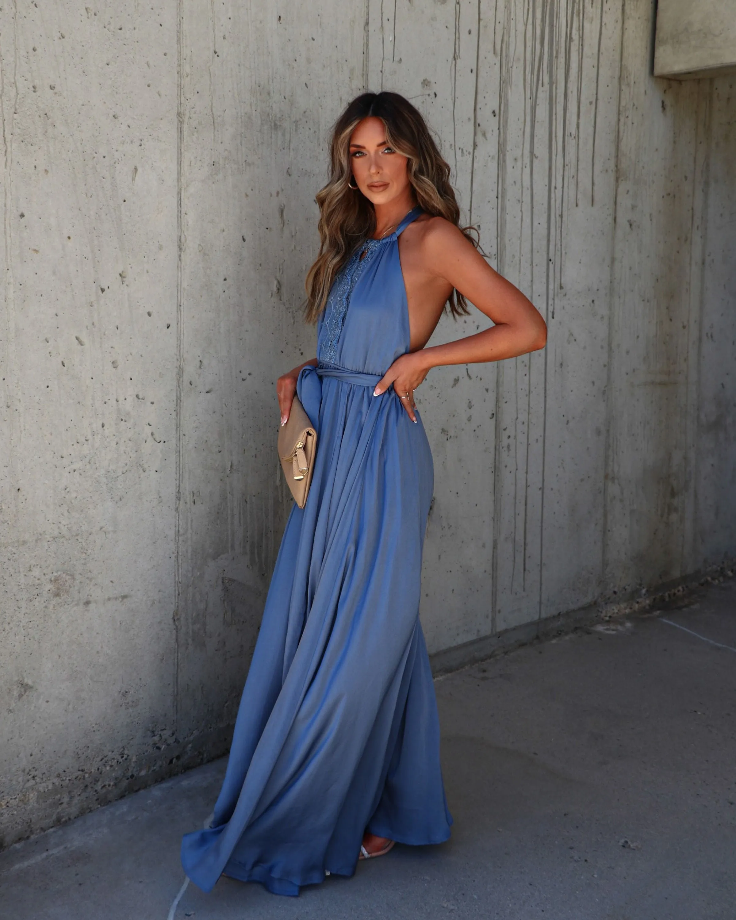 Trayce Satin Maxi Dress