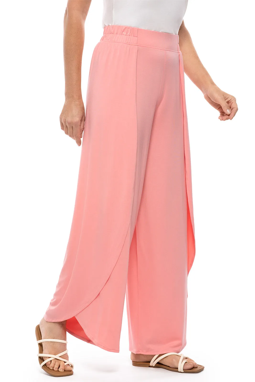 Women's Lynsu Wide Leg Pants  |  Peachy Pink