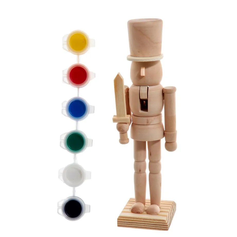 Wood Nutcracker with Paint